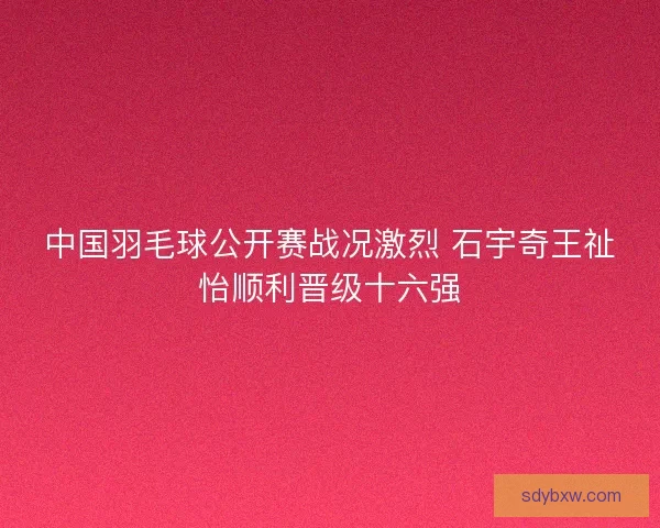 中国羽毛球公开赛战况激烈 石宇奇王祉怡顺利晋级十六强